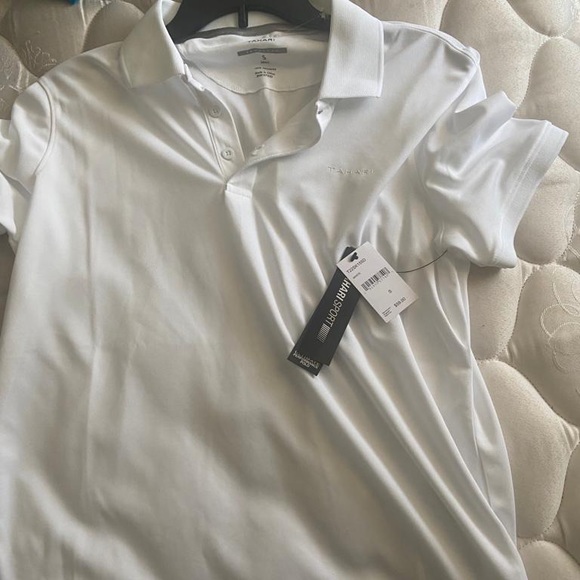 WHITE TAHARI POLO SHIRT - Picture 2 of 3